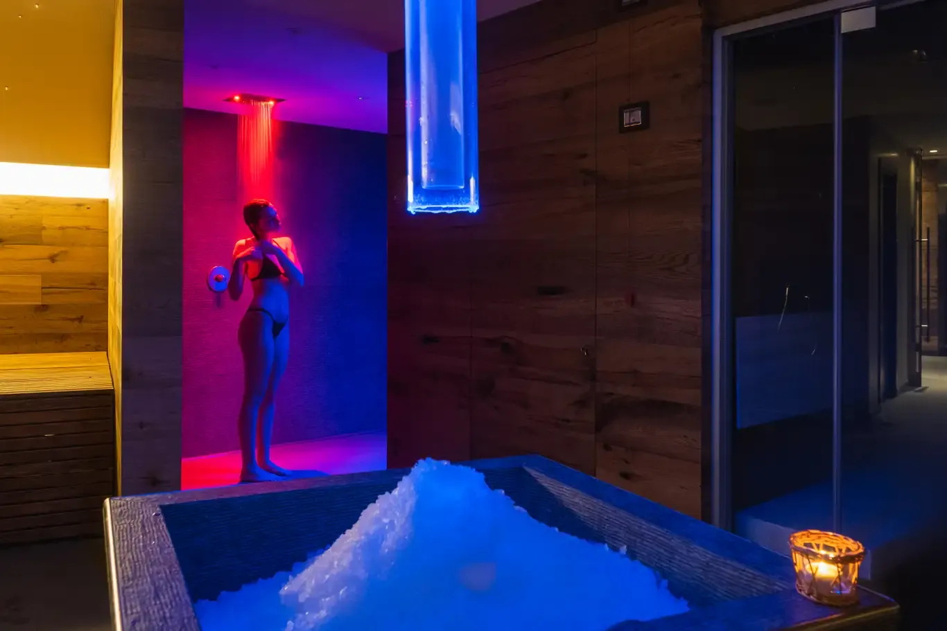 Entrance to SPA with a view of Lake Iseo in Pisogne