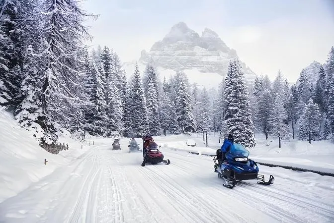 Snowmobile Tour at Tre Cime di Lavaredo