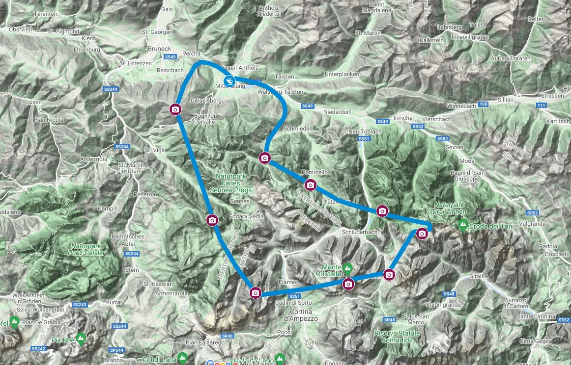 Giro in elicottero alle Tre Cime di Lavaredo