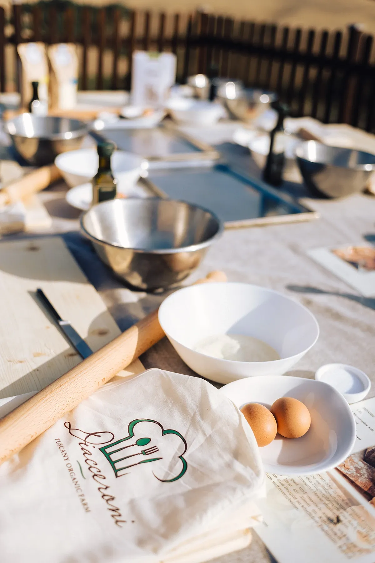 Fresh pasta course in Volterra