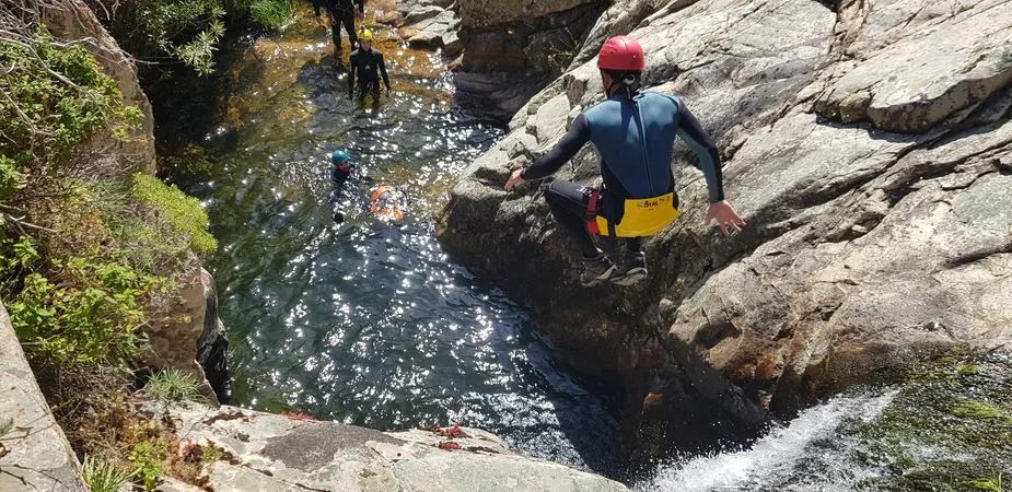 Canyoning sotto il Monte Linas fuori Iglesias