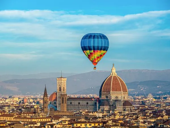 Hot air balloon ride over Florence