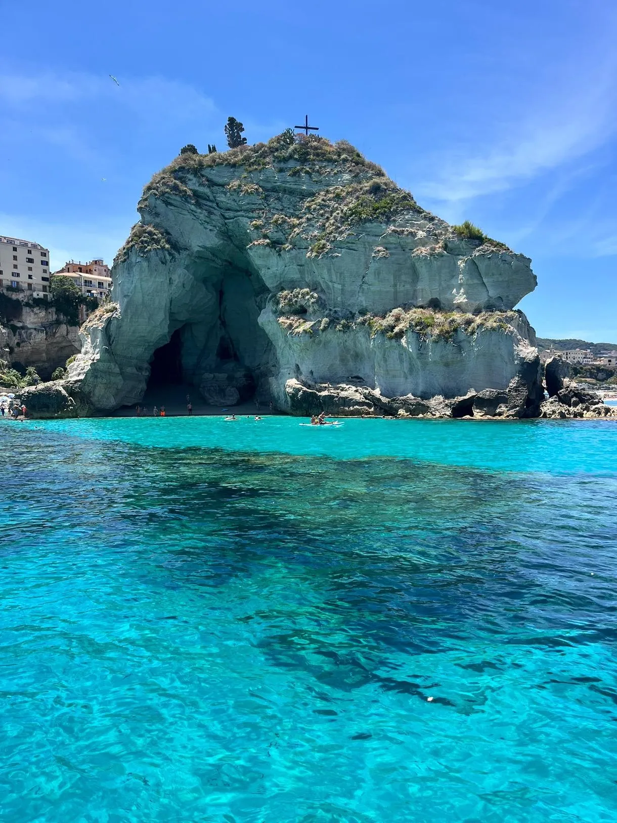 Dinghy tour with aperitif and swimming stops in Tropea and Capo Vaticano