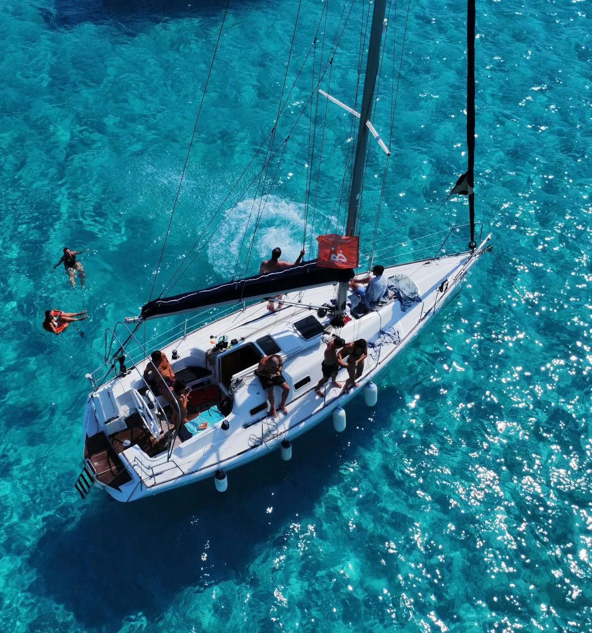 Day trip by sailing boat to Asinara from Stintino