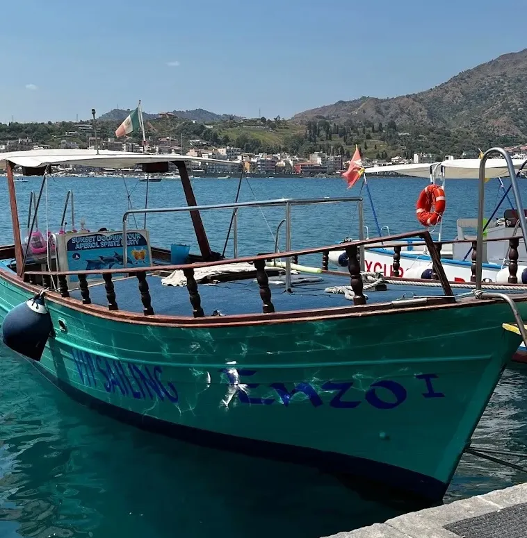 Gozzo trip in the Bay of Taormina from Giardini di Naxos at sunset