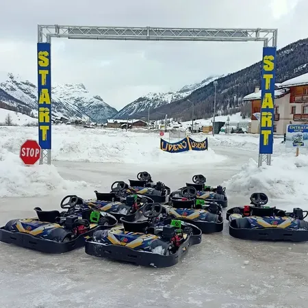 Giro su pista ghiacciata con Ice Kart a Livigno