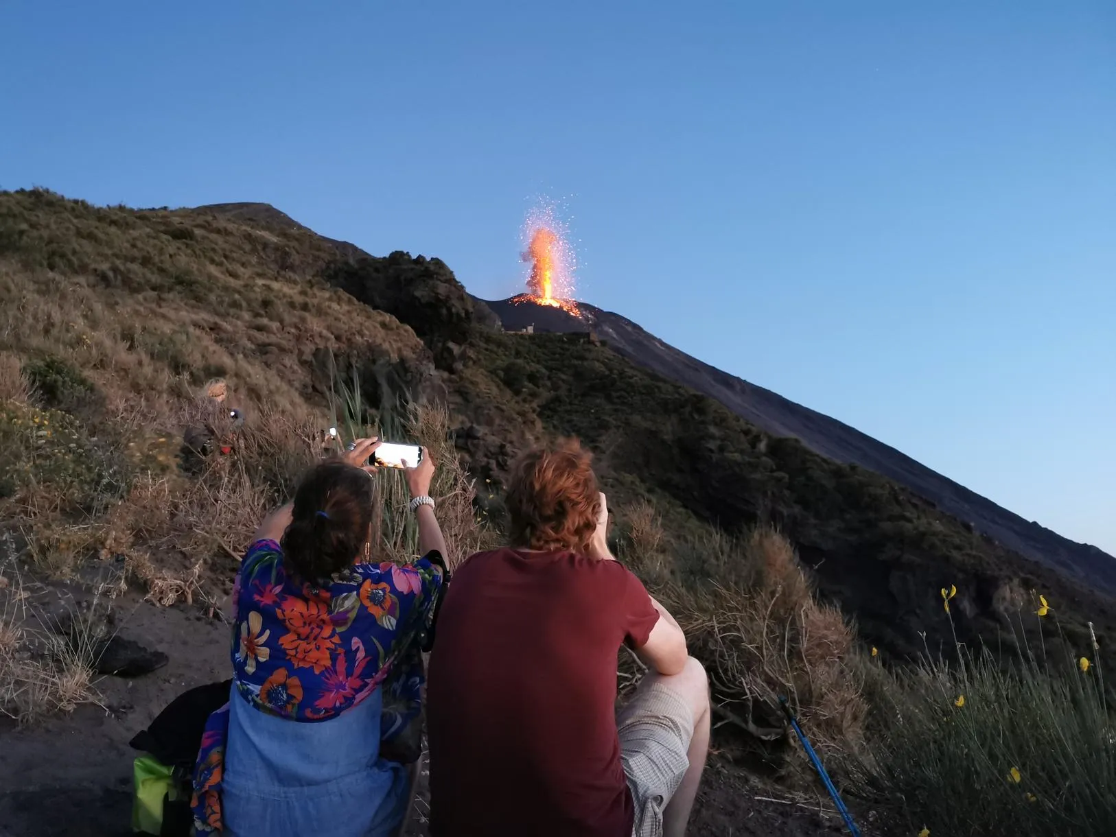 Trekking al tramonto sullo Stromboli
