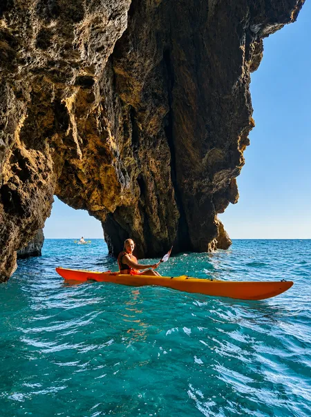 Kayak al tramonto nel Golfo dei Poeti con aperitivo da Lerici