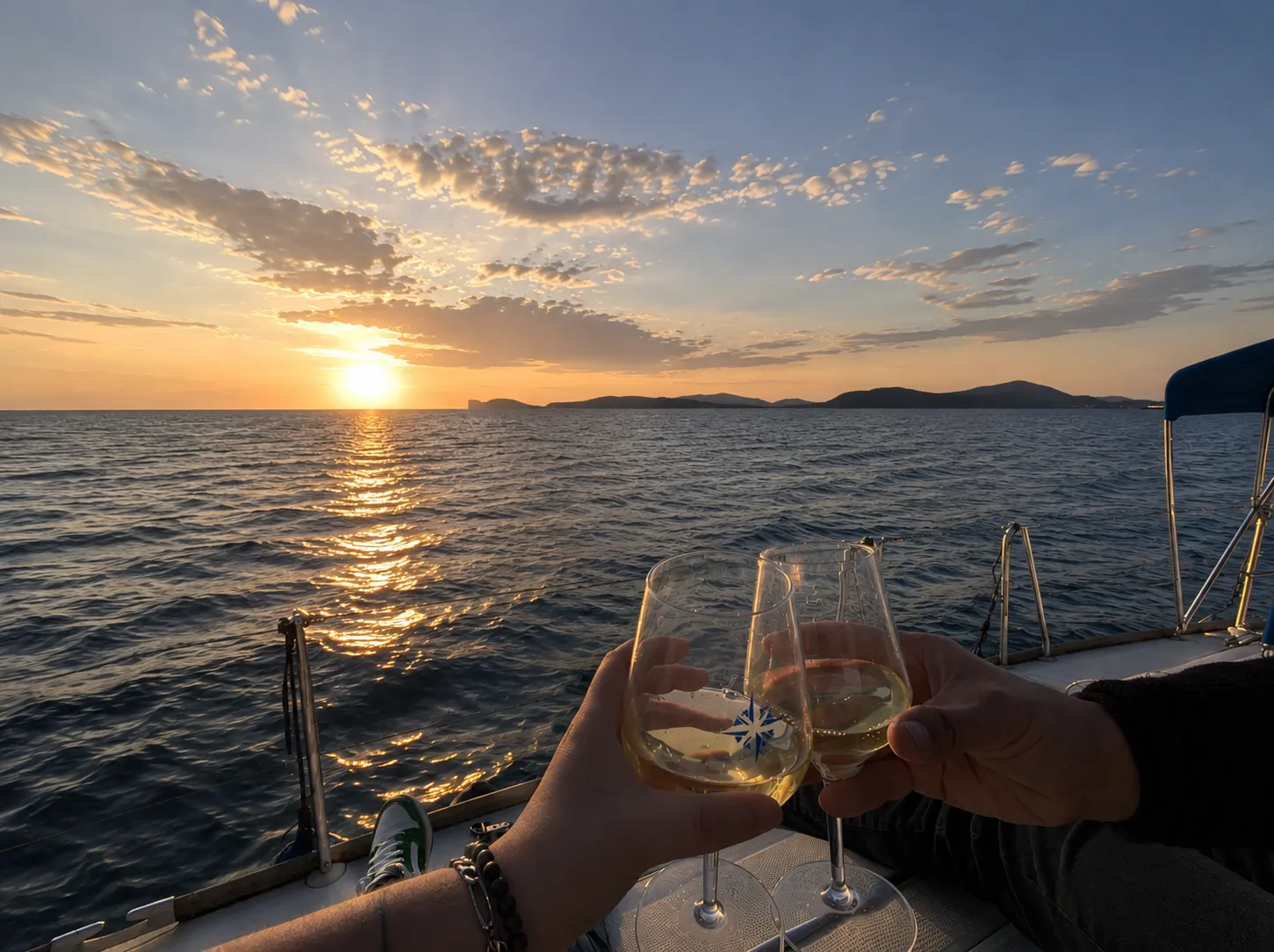 Escursione in barca a vela al tramonto da Alghero con skipper e aperitivo a bordo