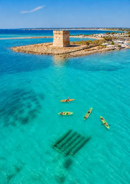 Escursione in kayak verso l'Isola dei Conigli da Porto Cesareo
