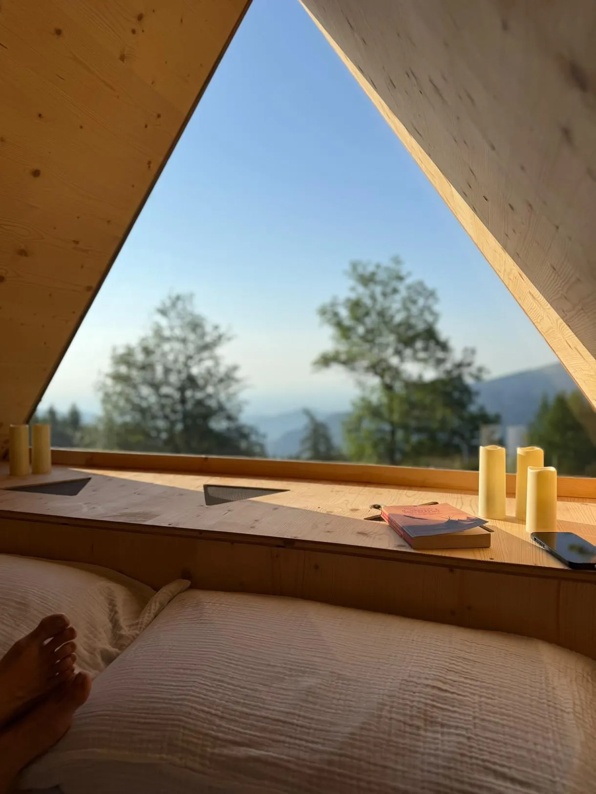 Cena e pernottamento romantico in casetta di legno panoramica a Premollo