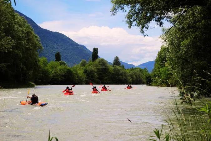 Giro in kayak sull'Adda in Valtellina