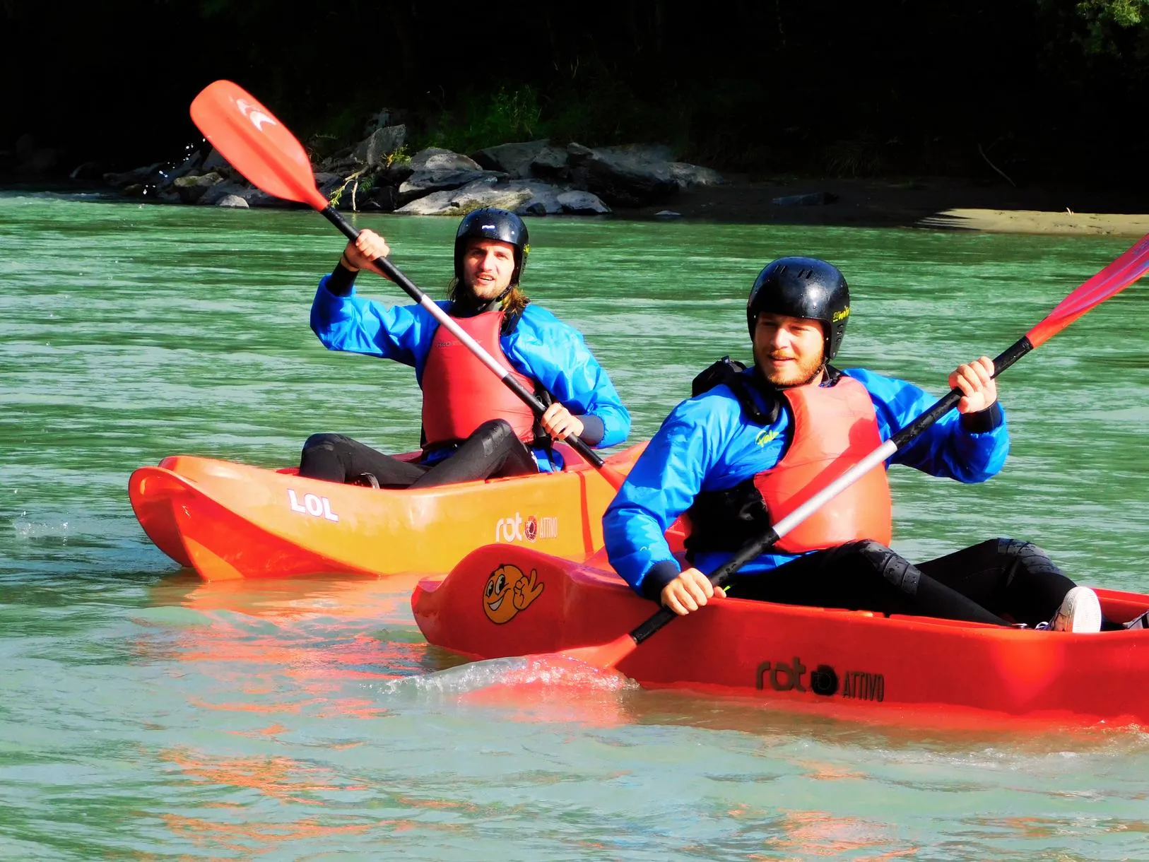 Kayak tour on the Adda River in the Valtellina Valley