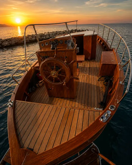 Sunset Gozzo Boat Tour with a Skipper and Aperitif on Board, Departing from Gallipoli