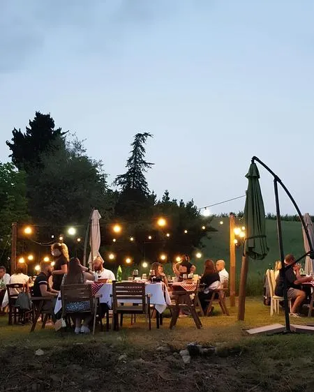 Dinner in the vineyard in the Oltrepò Pavese area