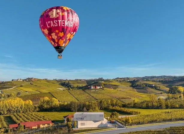 Hot-air balloon ride from Barolo over the Langhe hills
