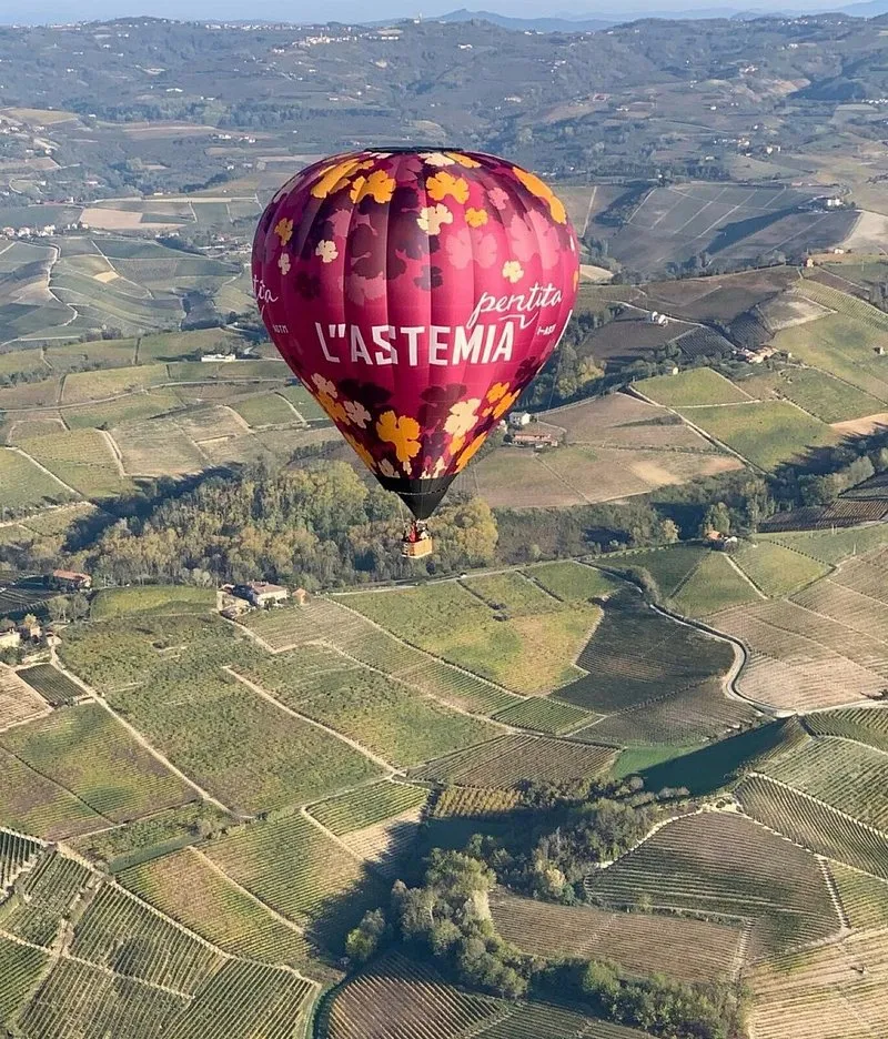 Volo in mongolfiera da Barolo sopra le colline delle Langhe
