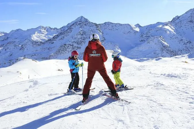 Lezione privata di sci per bambini a Santa Caterina di Valfurva