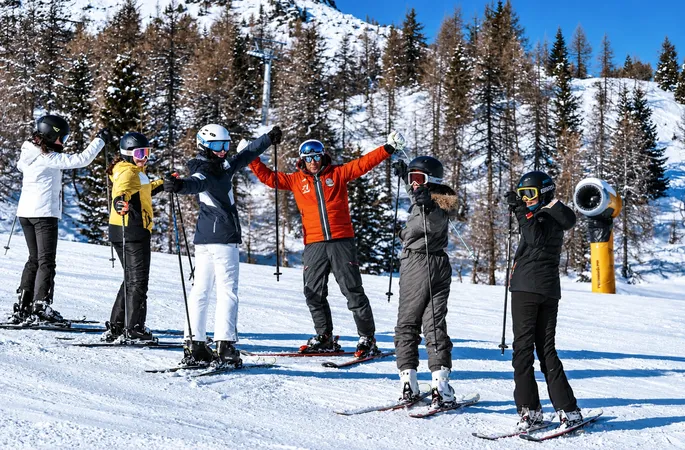 Group ski lessons for adults lasting more than 3 days in Madonna di Campiglio