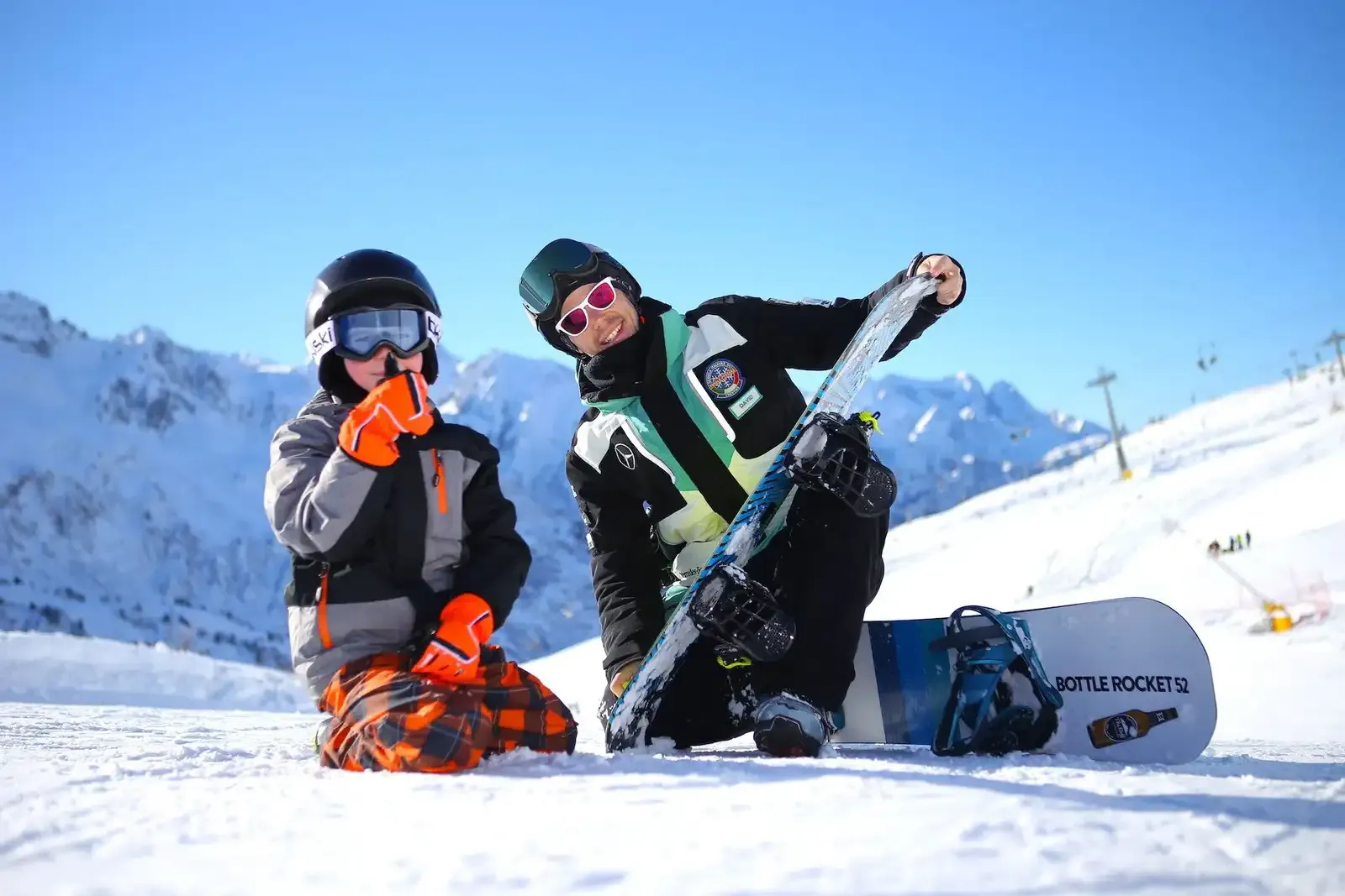 Corso collettivo di snowboard per bambini al Passo del Tonale