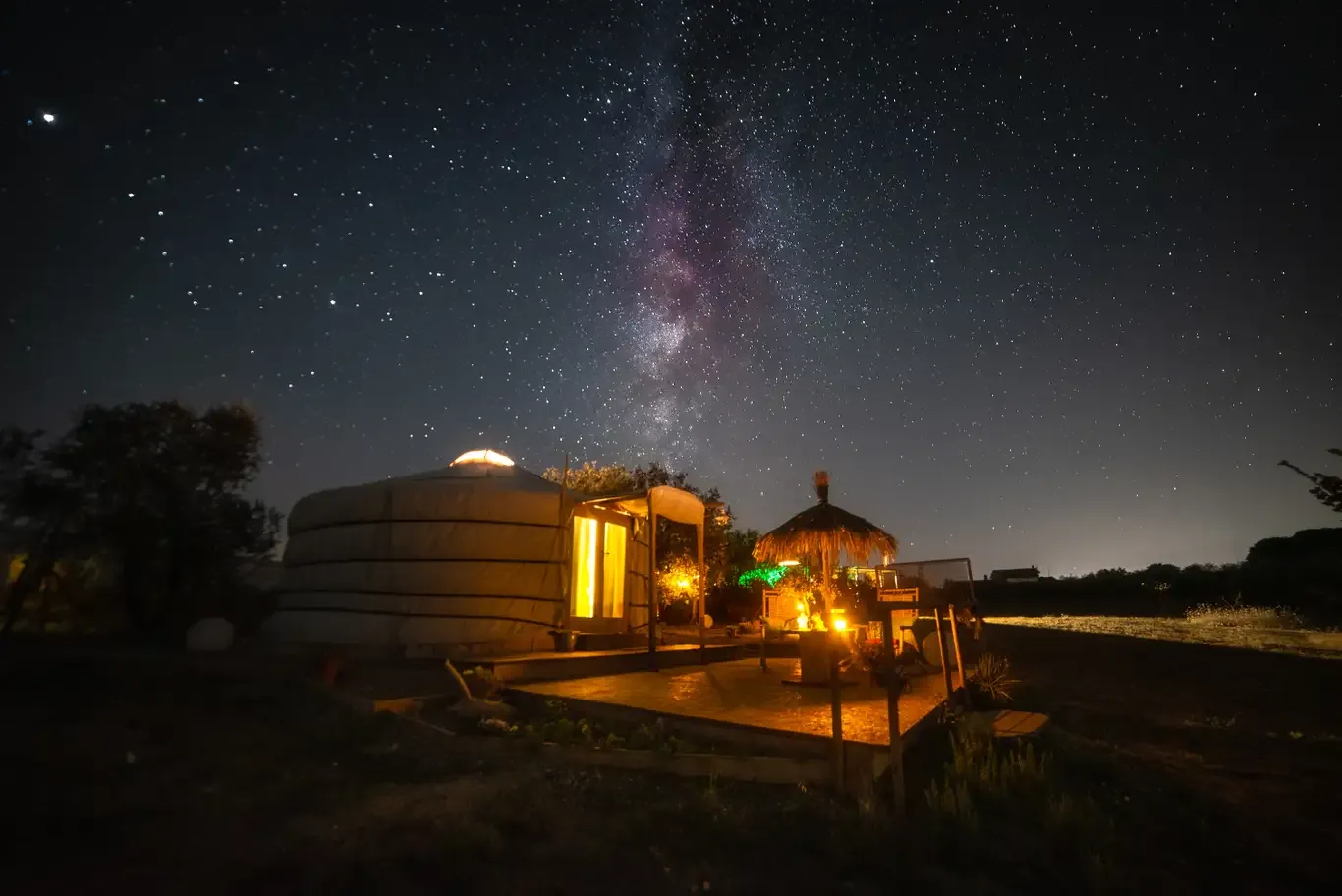 Notte in yurta per due con colazione ad Asciano